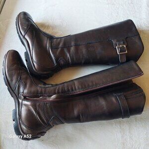 Geox  breathable Leather Boots, Brown, Size EU 38 US8